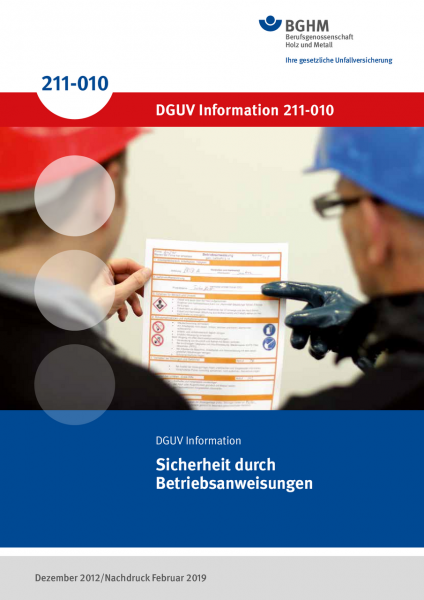 DGUV Information Sicherheit durch Betriebsanweisungen © DGUV
